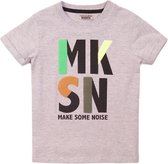 DJDutchjeans shirt grijs met prints - Maat 140