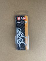 Sam Schroef-Oog 3,5 x 20 mm. wit. 5 stuks Waslijn-Ogen.