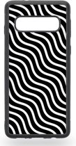Zebra black and white waves Telefoonhoesje - Samsung Galaxy S10