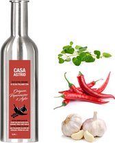 Casa Astrid Olijfolie met Origano, Look en Pepers 250ml in RVS fles