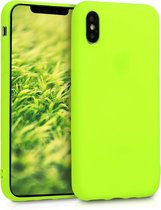 kwmobile telefoonhoesje voor Apple iPhone XS - Hoesje voor smartphone - Back cover in neon geel