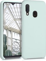 kwmobile telefoonhoesje voor Samsung Galaxy A20e - Hoesje met siliconen coating - Smartphone case in Frosty Mint