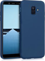 kwmobile telefoonhoesje voor Samsung Galaxy A6 (2018) - Hoesje voor smartphone - Back cover in marineblauw