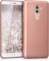 kwmobile telefoonhoesje geschikt voor Honor 6X / GR5 2017 / Mate 9 Lite - Hoesje voor smartphone - Back cover in metallic roségoud