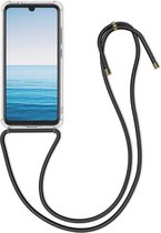 kwmobile telefoonhoesje compatibel met Xiaomi Redmi Note 7 / Note 7 Pro - Hoesje met koord - Back cover in transparant / zwart