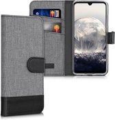 kwmobile telefoonhoesje voor Xiaomi Mi A3 / CC9e - Hoesje met pasjeshouder in grijs / zwart - Case met portemonnee