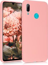 kwmobile telefoonhoesje voor Huawei P Smart (2019) - Hoesje voor smartphone - Back cover in mat lichtroze