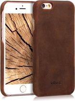 kalibri leren hoesje voor Apple iPhone 6 / 6S - hardcover beschermhoes - bruin