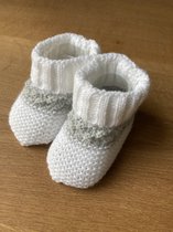 Soft Touch Babyslofjes Streep Acryl Wit 0-3 Maanden