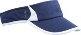 Zonneklep zonnepet met reflectie kleur donkerblauw maat one size