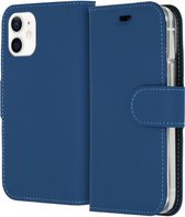 GSMNed - Wallet Softcase iPhone 12 mini blauw – hoogwaardig leren bookcase blauw - bookcase iPhone 12 mini blauw - Booktype voor iPhone blauw