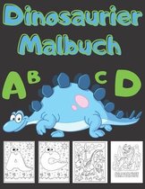 Malbuch Dinosauriern ABCD