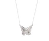 Zilveren halsketting met vlinder Charme Bijoux