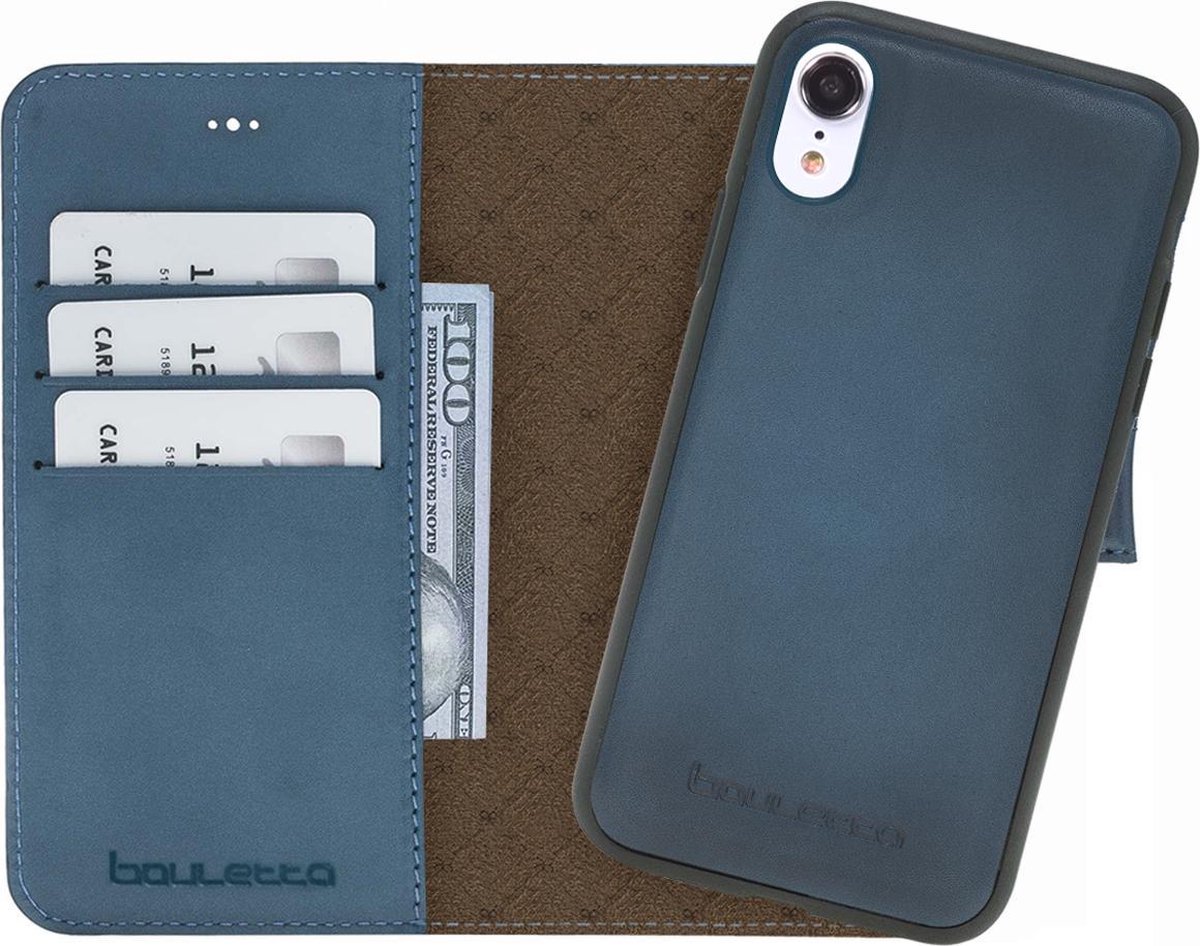 Bouletta Uitneembare 2in1 leer WalletCase iPhone Xs Max Midnight Blue