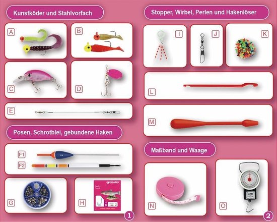 Tacklebox / Viskoffer met accessoires - Girls / Pink