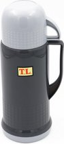 YILTEX – Isoleerfles / Thermoskan / Thermosfles / Thermoskan 1 liter / Thermoskan 1 liter – 1l – Donkergrijs Met Lichtgrijs