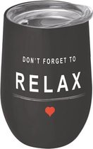 RVS kantoorbeker thermobeker 420ml - Don't forget to relax