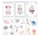 decoratieve stickers | washi stickers | waterverf -  figuren | 10 cm x 15 cm