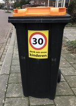 30 KM Denk om onze kinderen, klikostickers, container stickers, 30 KM stickers, voorzichtig rijden, CoverArt
