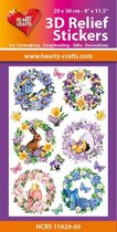 Hearty Crafts - 3D Reliëf Stickers - Spring Wreaths