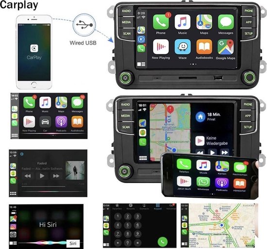 Foto: De nieuwe rcd410 carplay skoda octavia fabia rapid roomster superb yeti bluetooth usb sd kaart