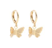 Vlinder oorbellen | goud gekleurd