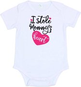 Romper met tekst "I stole mommy's heart" 62/68