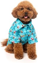 FuzzYard Hawaiian Shirt - Blue Oasis - Honden blouse - Blauw - Maat XS