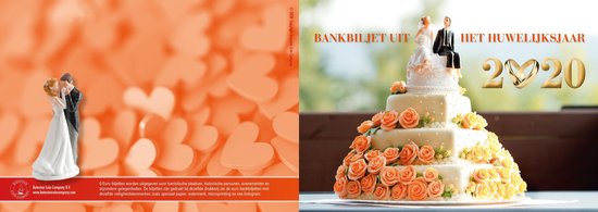 Thumbnail van een extra afbeelding van het spel 0 Euro biljet Nederland 2020 - Bankbiljet uit het huwelijksjaar in cadeauverpakking