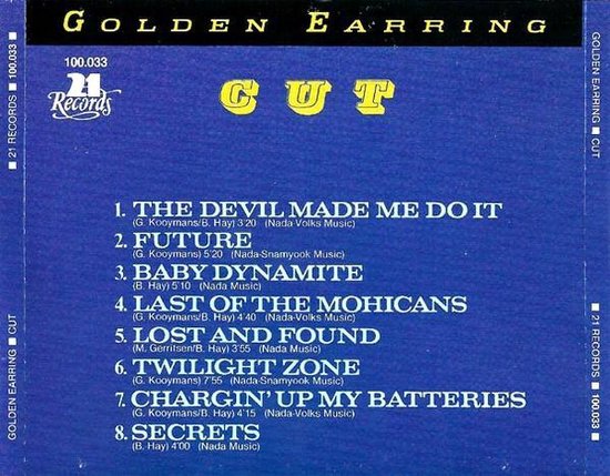 Golden Earring - Cut CD