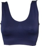 Sport BH geen pads model donker blauw L/XL