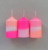 Kaarsen - Set van 3 - Pink Stories - Flamingo Cookies