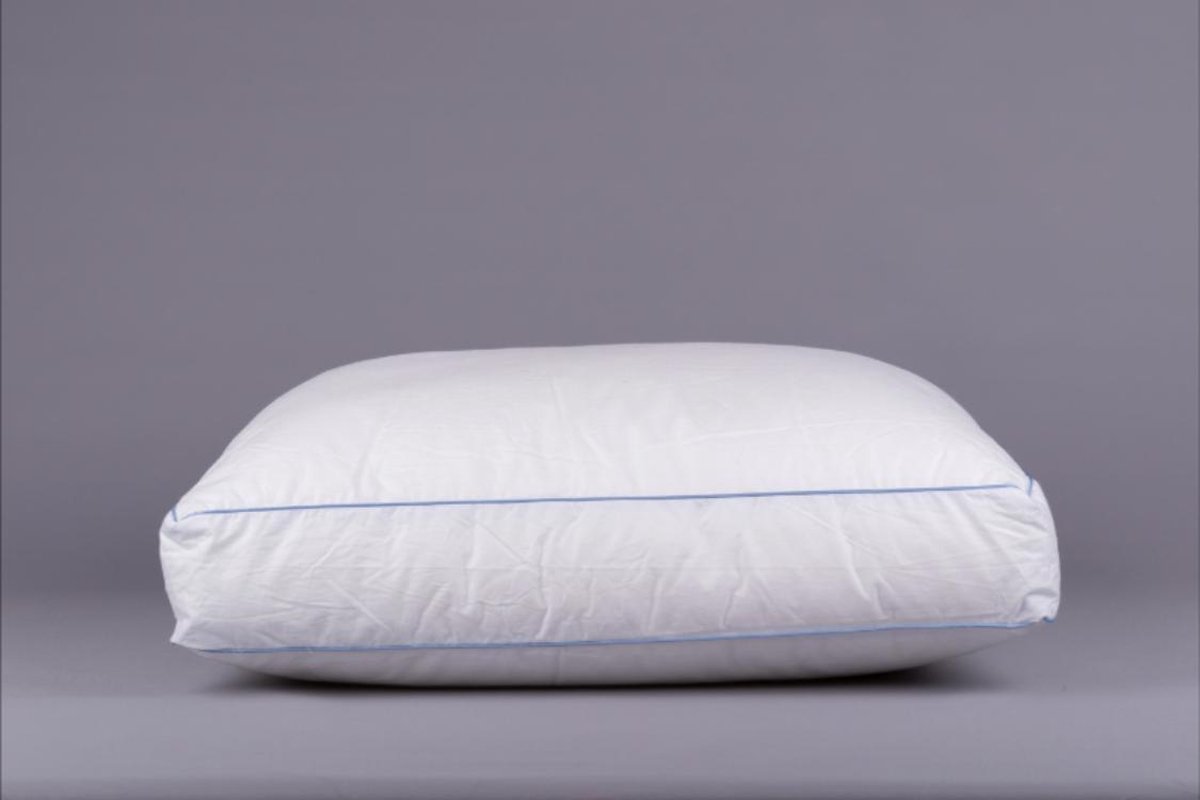 BOX Kussen 50x60 /8cm - tijk 100% katoen Perkaal - vormstabiele holle vezelbolletjes