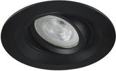 Platte inbouwspot Danial -Rond Zwart -Extra Warm Wit -Dimbaar -3.8W -RTM Lighting LED