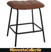 Nieuwste Collectie - krukje zwart / bruin - krukjes - krukken - stoel - stoelen - industrieel - NieuwsteCollectie