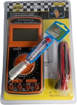PACK DEAL - Benson - Digitale Multimeter - Universele meter - multi tester met groot LCD display + Höfftech spanningszoeker - stroomschroevendraaier - schroevendraaier - 14 cm