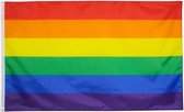 Regenboogvlag XXL 240x150CM - LGBT Gay Pride Vlag Groot - Regenboog Vlag - Rainbow Flag - Regenboogvlag - Polyester