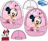 Baby pet|Minnie Mouse|kleur wit roze maat 50 cm|Bonnet bébé Minnie Mouse couleur blanc rose taille 50 cm