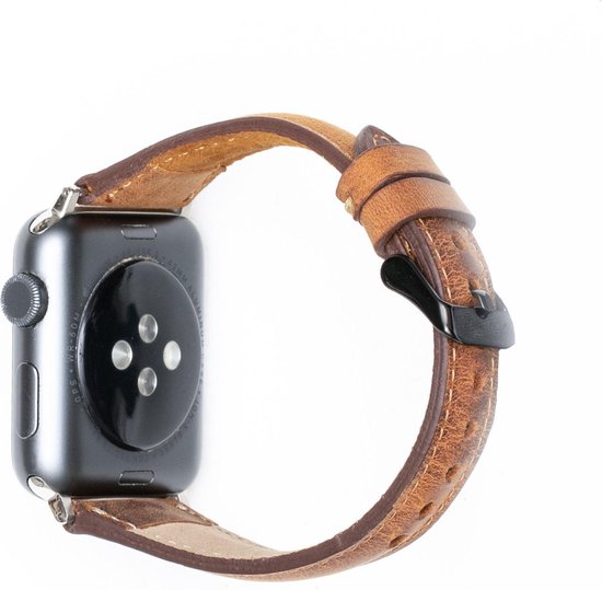 Bracelet Apple Watch - Cuir Marron Antique - Série Oblac / SE
