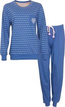 Tenderness Dames Pyjama - Katoen - Blauw - Maat XXL