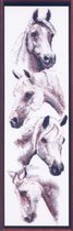 White Horses - Witte Paarden Borduurpatroon Janlynn