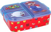 Super Mario Broodtrommel 3 vakjes - 18x13 cm - Brooddoos - Lunchbox
