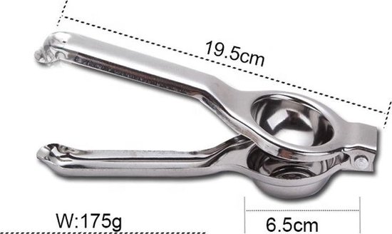 RVS Citroenpers - Limoenpers - Citroenknijper - Limoenknijper - Fruitpers - Citruspers - Juicer - Sinaasappelpers - Handcitruspers - Citrusknijper - Handmatig van RVS — afbeelding 3