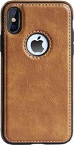 GSMNed - PU Leren telefoonhoes iPhone Xs Max bruin – hoogwaardig leren hoesje bruin - telefoonhoes iPhone Xs Max bruin - leren hoes voor iPhone Xs Max bruin