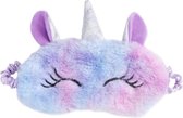 Slaapmasker Kinderen – Unicorn - Eenhoorn - Soft Pluche & Silk - Paars - Roze