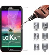 Screen Protector Voor LG K10 2.017 - Anti Kras / Schok 9H / Waterdicht - Duidelijk Gehard Glas - Ultra Dun 0,33mm