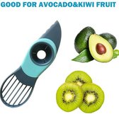 Avocadosnijder - 3-in-1 Avocado snijder en ontpitter - Eenvoudige avocado tool - Blauw &  Grijs Avocado mes