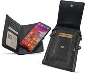 Safekeepers Telefoontasje met Telefoon Case - Leer -  Model Boekje - Zwart