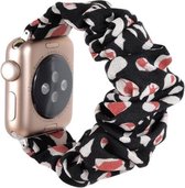 Geschikt voor Apple Watch bandje 38 / 40 / 41 mm - Series 1 2 3 4 5 6 7 8 SE - Smartwatch iWatch horloge band - 38mm 40mm 41mm - Fungus - Nylon - Zwart - Print