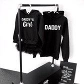 Hoodie heren-zwart-voor vader-vaderdag cadeau-Daddy en Daddy's girl-Maat M